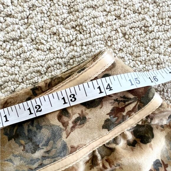 Vintage dark academia dark romantic velvet skirt floral fall winter cottagecore - Picture 6 of 8